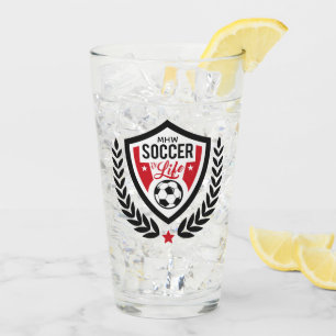 Custom Monogram Soccer Logo Glas