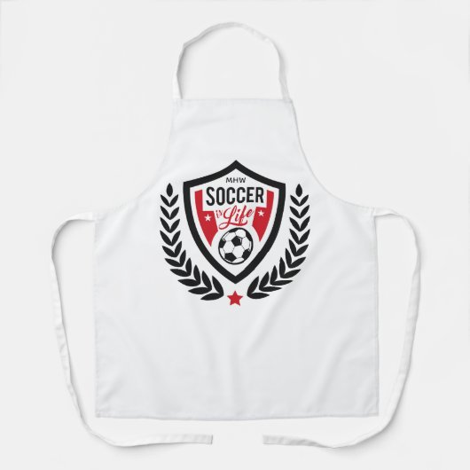Custom Monogram Soccer Logo Schort (Voorkant)