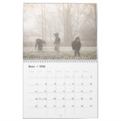 Custom Monogram Spanish Burgundy Photo Kalender (Jan 2026)