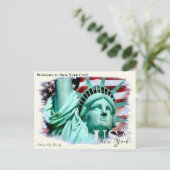 Custom Monogram Statue of Liberty, New York, Veren Briefkaart (Staand voorkant)