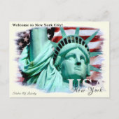 Custom Monogram Statue of Liberty, New York, Veren Briefkaart (Voorkant)