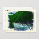 Custom Monogram Stream Chili in  Waterverf Briefkaart (Voorkant / Achterkant)