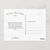 Custom Monogram Stream Chili in  Waterverf Briefkaart (Achterkant)