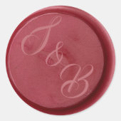 Custom Monogram wax seal bruiloft stickers (Voorkant)