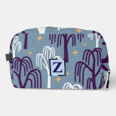 Custom Monogram Willow Tree Pattern Dopp Kit  Toilettasje (Voorkant)
