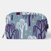Custom Monogram Willow Tree Pattern Dopp Kit  Toilettasje (Achterkant)