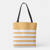 Custom Monogram Yellow Stripes Draagtas (Achterkant)