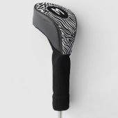 Custom Monogram Zebra Pattern Golfheadcover (Schuin)