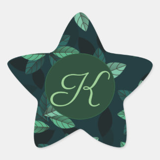 CUSTOM Monogramme original Étoile autocollant avec