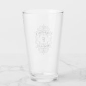 Custom  Monogrammed Classic Home Bar Bier Glas (Achterkant)
