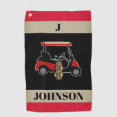 Custom Monogrammed Personalized Two-Tone Golfhanddoek (Voorkant)