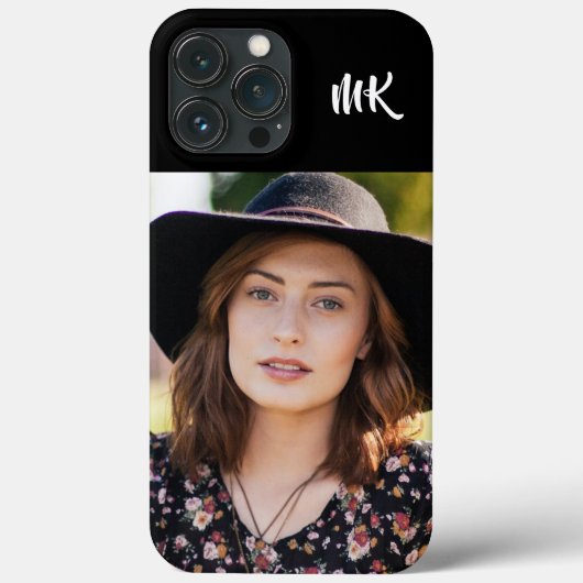 Custom Monogrammed Your Photo  Lady Case-Mate iPhone Case (Achterkant)