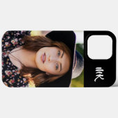 Custom Monogrammed Your Photo  Lady Case-Mate iPhone Case (Achterkant (horizontaal))