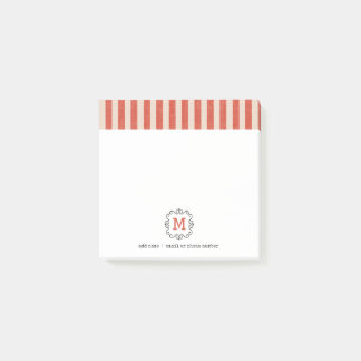 Custom Monograms Post-it® Notes in retro style.