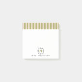 Custom Monograms Post-it® Notes in retro style. (Devant)