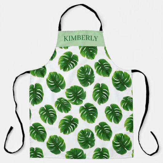 Custom Monstera Leaf Tropical Pattern Schort (Voorkant)