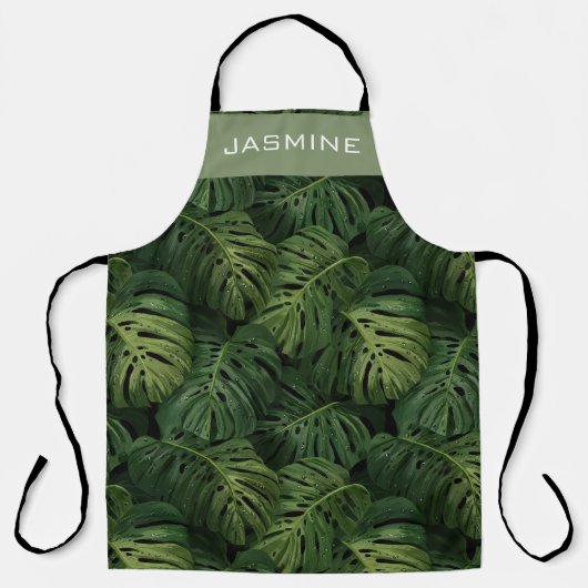 Custom Monstera Leaf Tropical Pattern Schort (Voorkant)