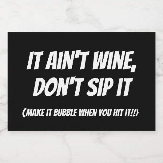 Custom Moonshine Funny quote Voedselcontainer Etiket (Enkel label)