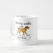 Custom Morning Walks With Labrador Retriever Mug (Devant gauche)