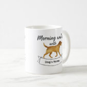 Custom Morning Walks With Labrador Retriever Mug Koffiemok (Voorkant rechts)