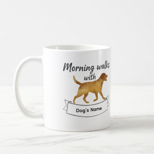 Custom Morning Walks With Labrador Retriever Mug Koffiemok (Links)