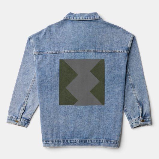 Custom Moss Green Denim Jacket (Achterkant)