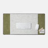 Custom Moss Green Forest Desk Mat (Clavier et souris)