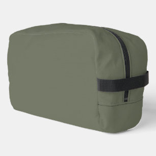 Custom Moss Green Print Cut Naaizak Toilettasje