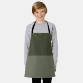 Custom Moss Green Schort – getextureerde Top Half (Gedragen)