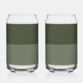 Custom Moss Green Speckled Glasses – Set van 2 Blikvorm Glas (Achterkant)