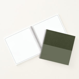 Custom Moss Green Spiral Notitieboek – Dual Textur