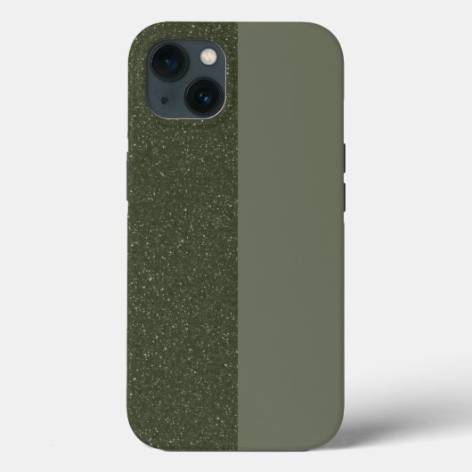 Custom Moss Green Split iPhone 13 Hoesje (Achterkant)