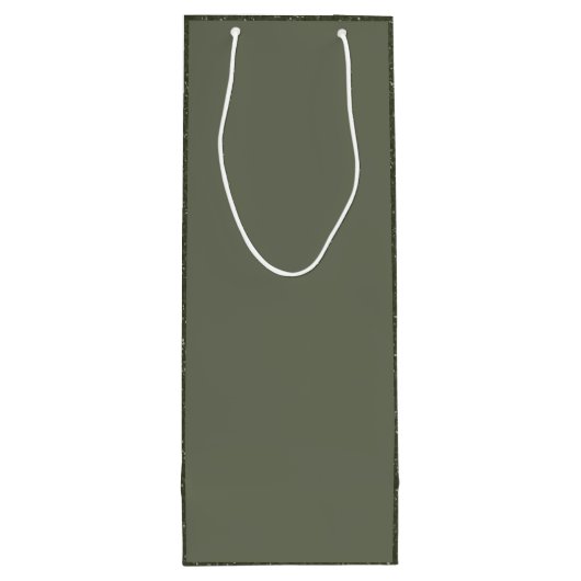 Custom Moss Wine Bag – Matte voorkant, sprankelend Wijn Cadeautas (Achterkant)