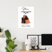 Custom Mother Fille Ami Fête de la mère Poster (Bureau à domicile)