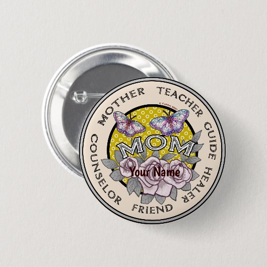Custom Mother Friend Ronde Button 5,7 Cm (Voorkant /achterkant)