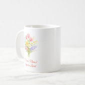 Custom Mother’s Day Bouquet of Flowers Mug (Devant gauche)