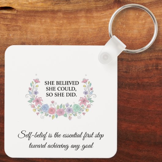 Custom Motivational Keychain (Achterkant)