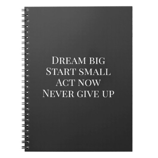 Custom Motivational Quote Canvas Tile  Notitieboek (Voorkant)