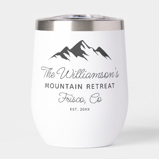 Custom Mountain Home, familie stad naam, jaar est. (Voorkant)