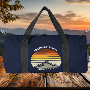 Custom Mountain Sunset Marine Blauw Wandelen Plunjezak
