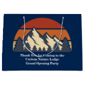 Custom Mountain Sunset Natuur Retreat Blauw Groot Cadeauzakje (Voorkant)