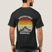 Custom Mountain Sunset Road Trip Pocket & Back T-shirt (Achterkant)