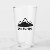 Custom Mountains Beer Glass Cup Tumbler (Voorkant)