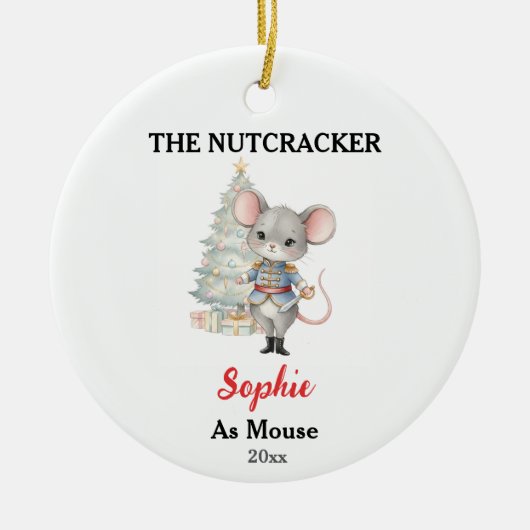 Custom Mouse Nutcracker Photo Christmas Keramisch Ornament (Voorkant)