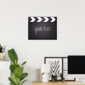 Custom Movie Director Clapboard Jouw tekst Poster (Thuiskantoor)