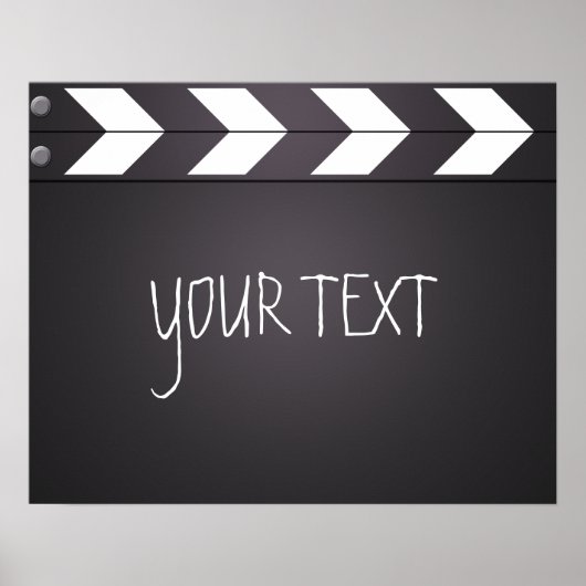Custom Movie Director Clapboard Jouw tekst Poster (Voorkant)