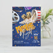 Custom Movie Night Invitations (Debout devant)