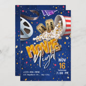 Custom Movie Night Invitations (Devant / Derrière)