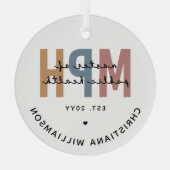 Custom MPH Master of Public Health Afstuderen Glas Ornament (Achterkant)