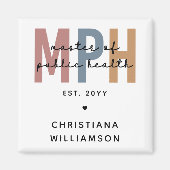 Custom MPH Master of Public Health Afstuderen Magneet (Voorkant)